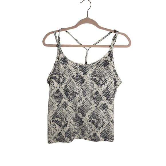 PINK Tops - NWOT VS Pink Marble Snake Print Athleisure Workout Racerback Tank Top XL